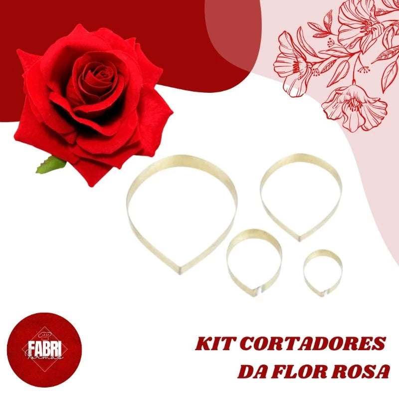 KIT CORTADORES DA FLOR ROSA
