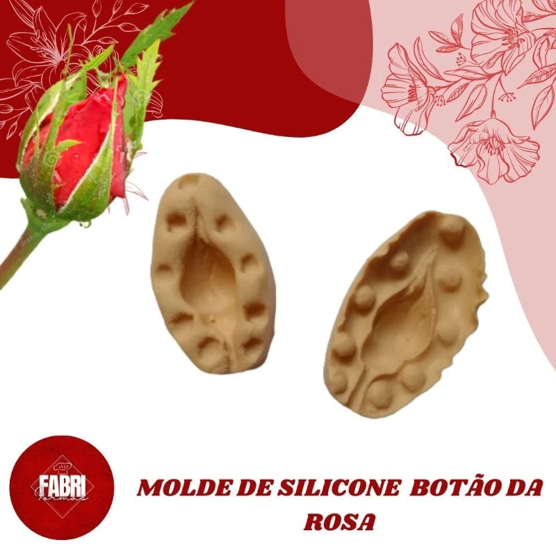 MOLDE DE SILICONE BOTÃO DA ROSA