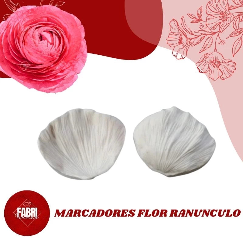 MARCADOR DE SILICONE FLOR RANUNCULO