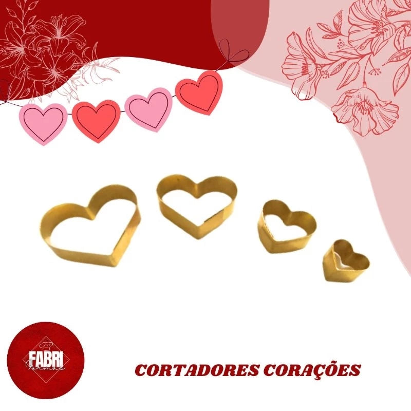 CORTADORES CORAÇÕES (04 PÇS)