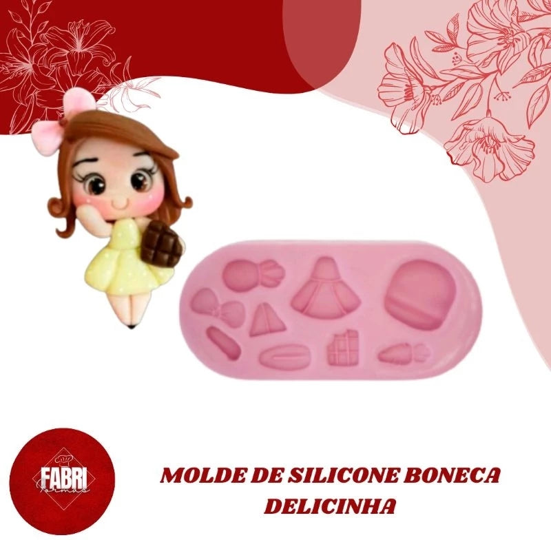 MOLDE DE SILICONE BONECA DELICINHA