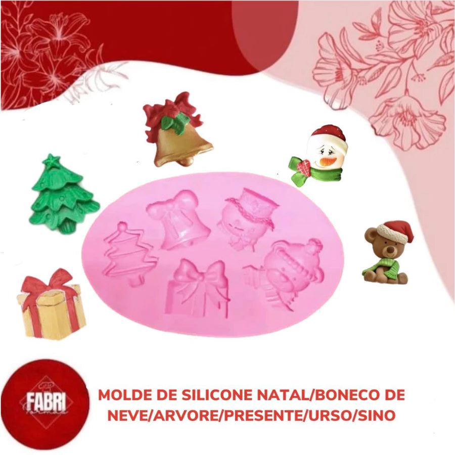 MODE DE SILICONE NATAL /BONECO DE NEVE,ARVORE,PRESENTE,URSO,SINO