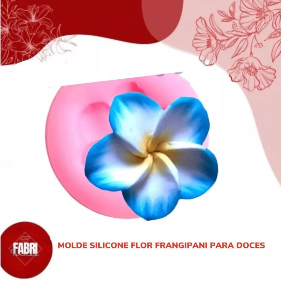 MOLDE DE SILICONE FLOR FRANGIPANI PARA DOCES