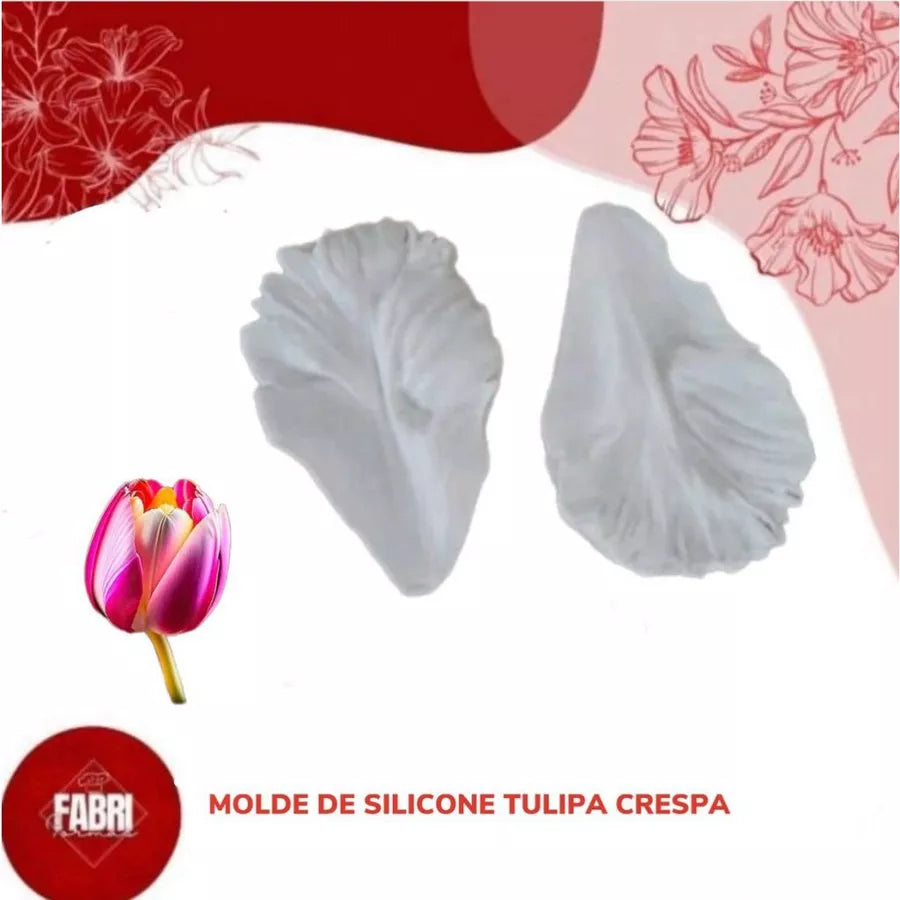 MOLDE DE SILICONE TULIPA CRESPA