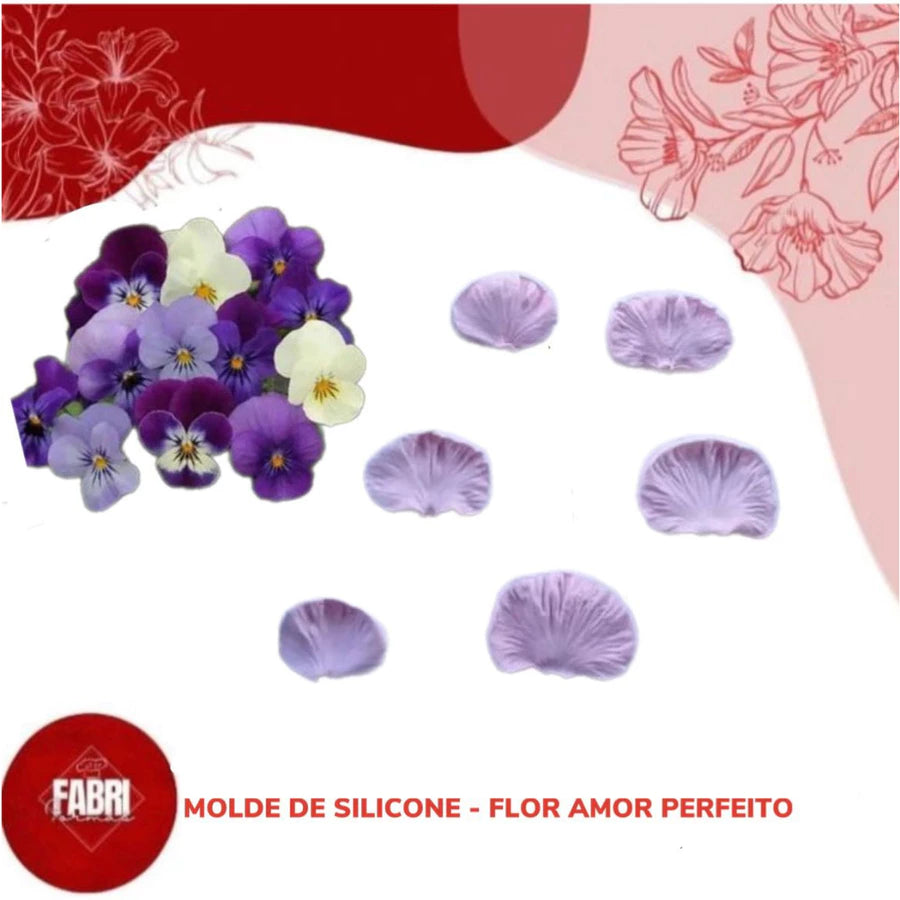 MOLDE SILICONE FLOR AMOR PERFEITO