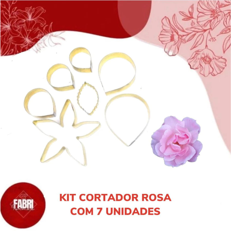 KIT CORTADORES DA ROSA COM 07 UNIDADES