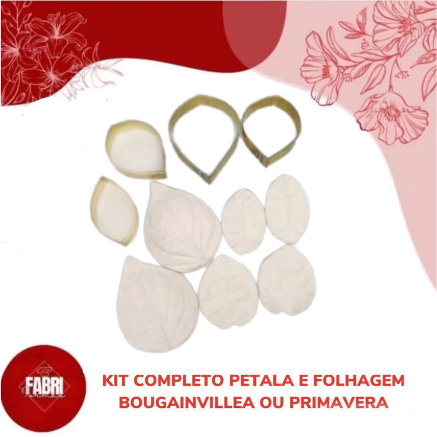 KIT COMPLETO PETELA E FOLHAGEM BOUGAINVILLEA OU PRIMAVERA