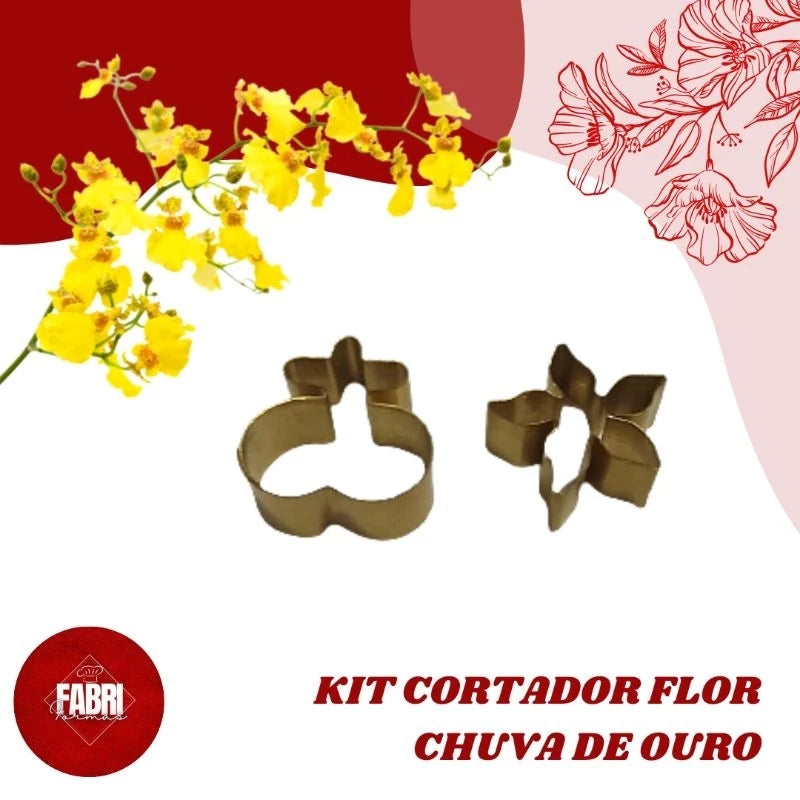 KIT MINI CORTADORES FLOR CHUVA DE OURO