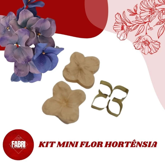 KIT MINI CORTADOR E MARCADOR FLOR HORTÊNSIA