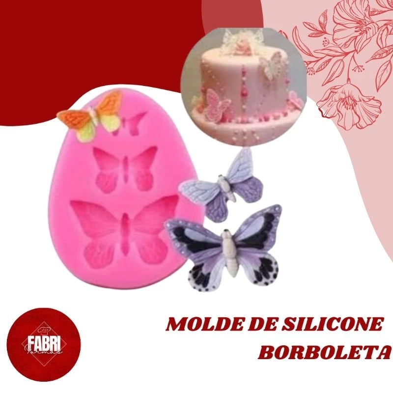 MOLDE DE SILICONE BORBOLETAS