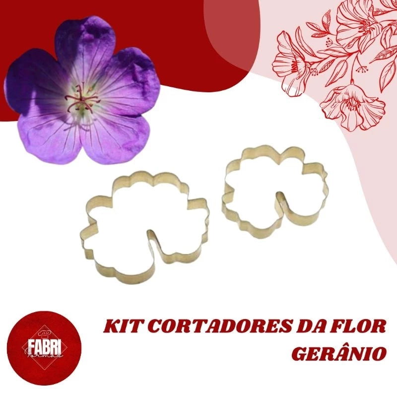 KIT CORTADORES DA FLOR GERÂNIO