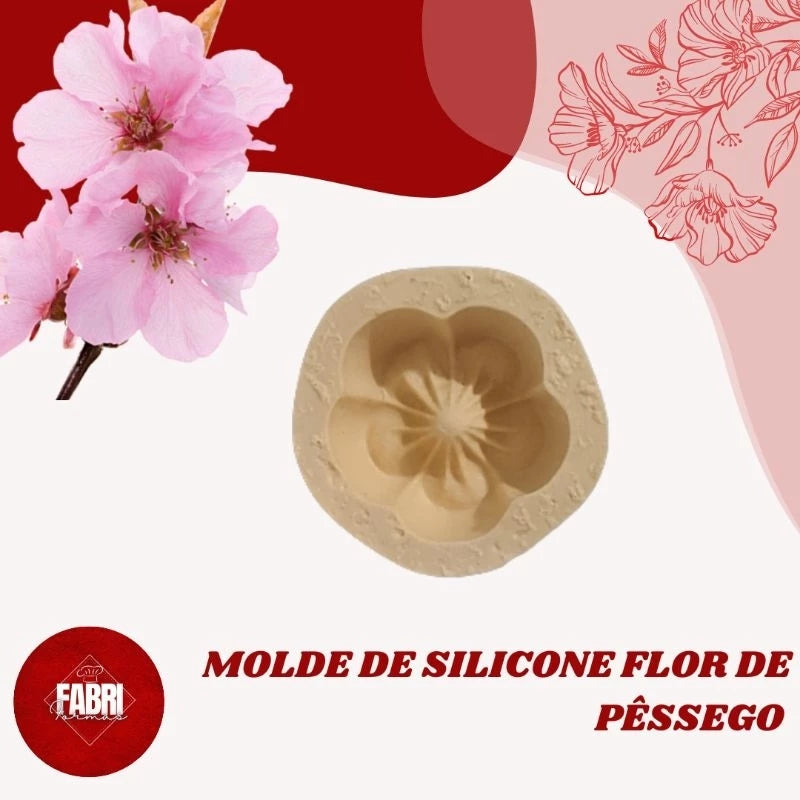 MOLDE DE SILICONE FLOR DE PÊSSEGO