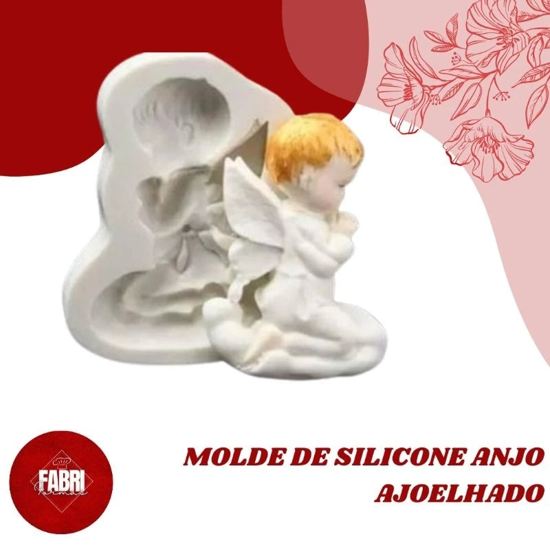 MOLDE DE SILICONE ANJINHO ORANDO