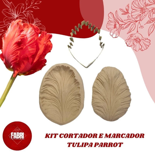 KIT CORTADOR E MARCADOR TULIPA PARROT