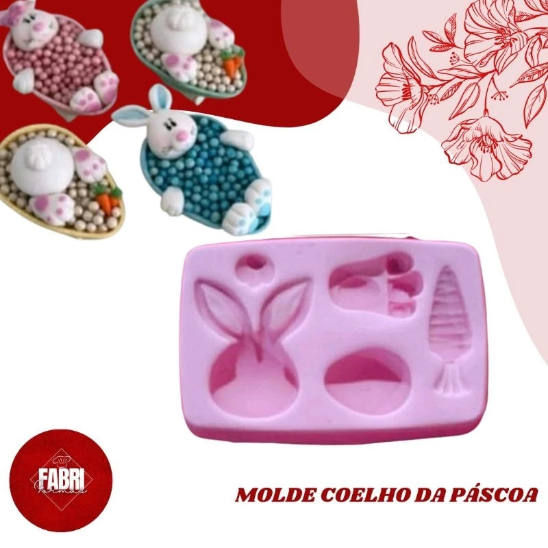 MOLDE DE SILICONE COELHO DA PÁSCOA