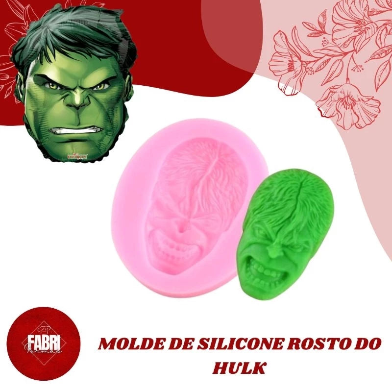 MOLDE DE SILICONE ROSTO DO HULK