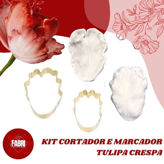 KIT CORTADOR E MARCADOR TULIPA CRESPA
