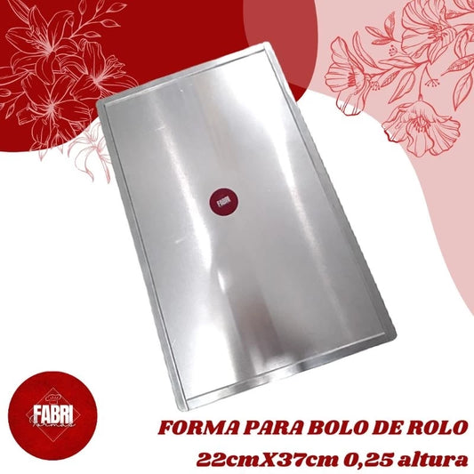 FORMA PARA BOLO DE ROLO PROFISSIONAL 22X37 ALTURA:0,25CM