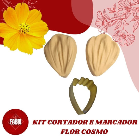 KIT CORTADOR E MARCADOR FLOR COSMO