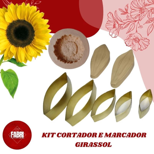 KIT CORTADOR E MARCADOR FLOR GIRASSOL