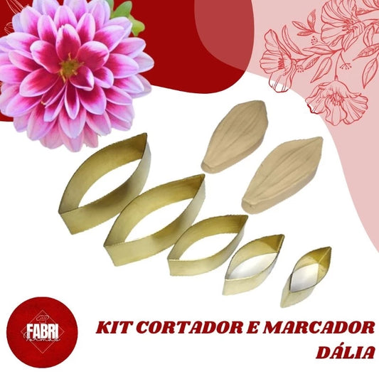 KIT CORTADOR E MARCADOR FLOR DALIA