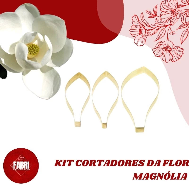 KIT CORTADORES DA FLOR MAGNÓLIA