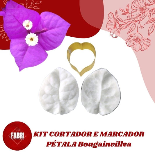 KIT CORTADOR E MARCADOR PÉTALA BOUGAINVILLEA BOTÂNICA