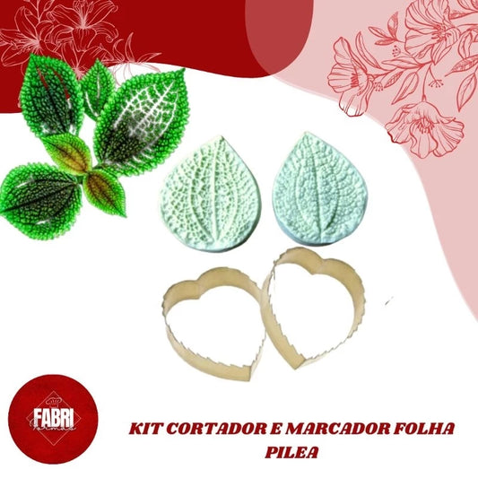 KIT CORTADORES E MARCADORES FOLHA PILEA