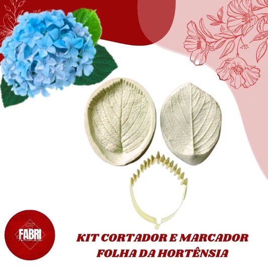 KIT CORTADORES E MARCADORES FOLHA DA HORTÊNSIA