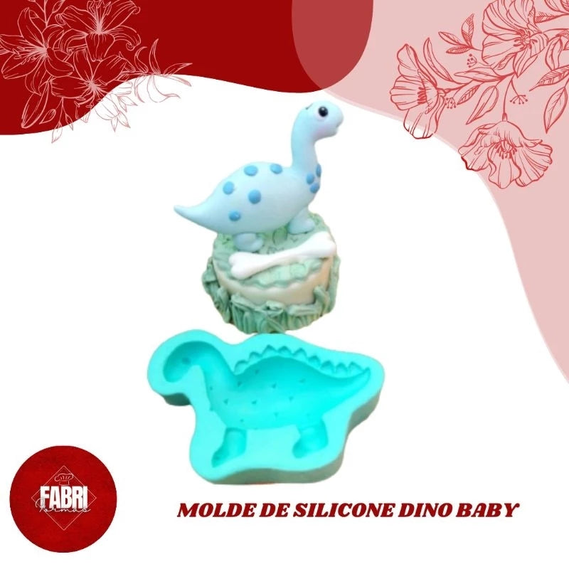 MOLDE DE SILICONE DINO BABY