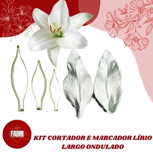KIT CORTADORES E MARCADORES LÍRIO LARGO ONDULADO