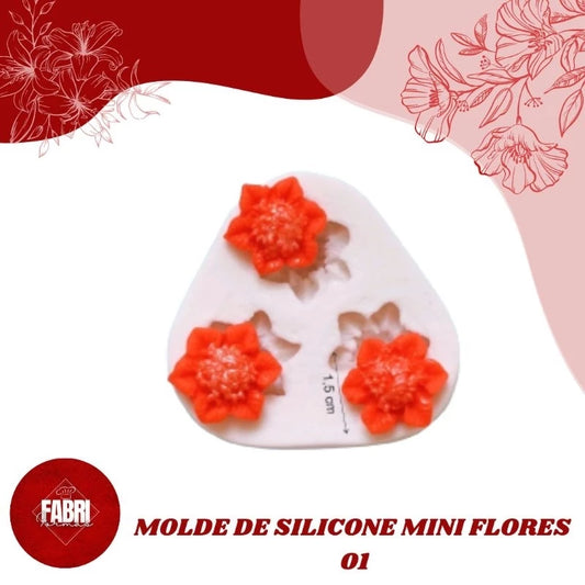 MOLDE DE SILICONE MINI FLORES 01