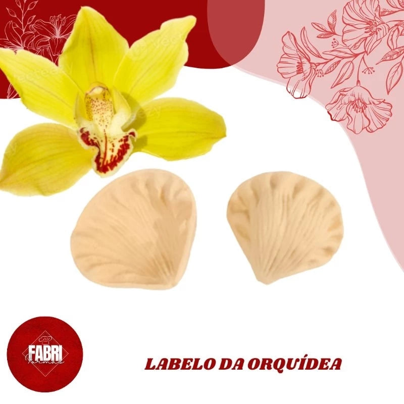 MOLDE DE SILICONE LABELO DA ORQUÍDEA
