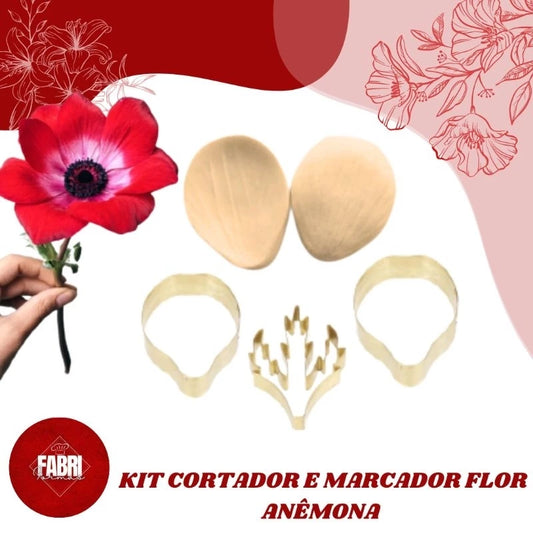 KIT CORTADOR E MARCADOR FLOR ANÊMONA