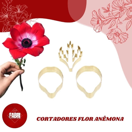 KIT CORTADORES DA PÉTALA E FOLHA DA FLOR ANÊMONA