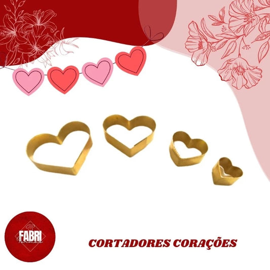 CORTADORES CORAÇÕES (04 PÇS)