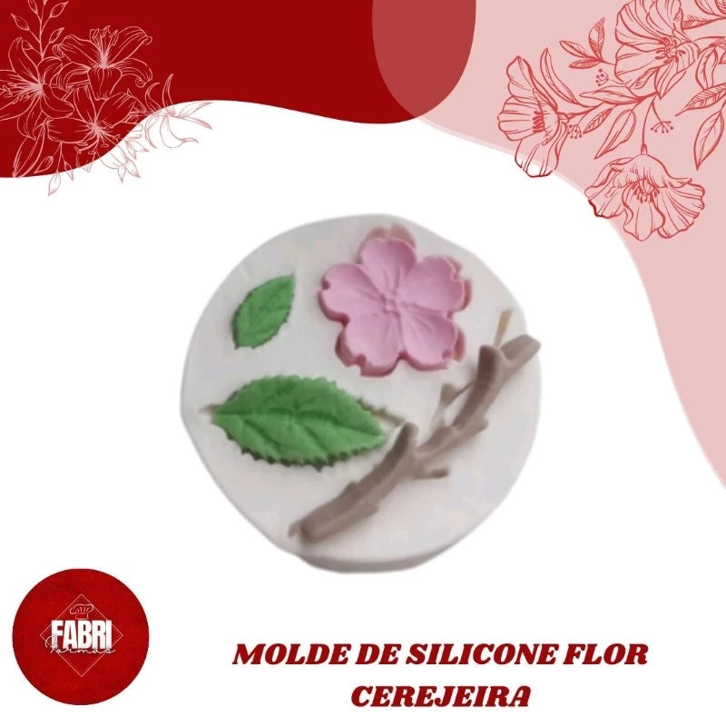 MOLDE DE SILICONE FLOR CEREJEIRA