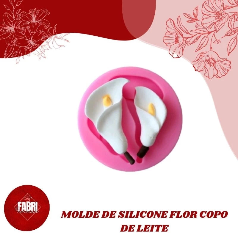 MOLDE DE SILICONE FLOR COPO DE LEITE
