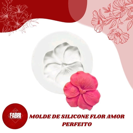 MOLDE DE SILICONE FLOR AMOR PERFEITO