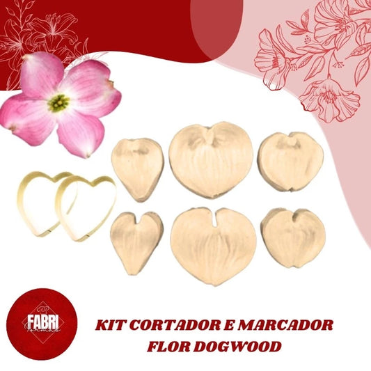 KIT CORTADOR E MARCADOR FLOR DOGWOOD