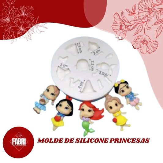 MOLDE DE SILICONE PRINCESAS