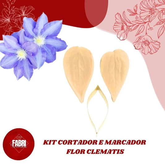 KIT MARCADOR E CORTADOR FLOR CLEMATIS