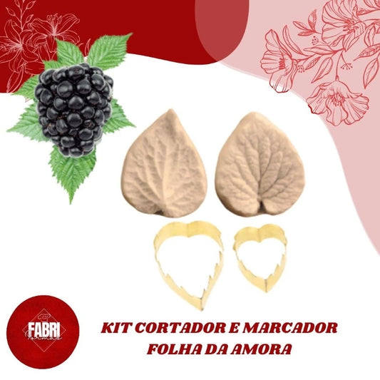 KIT CORTADOR E MARCADOR FOLHA DA AMORA