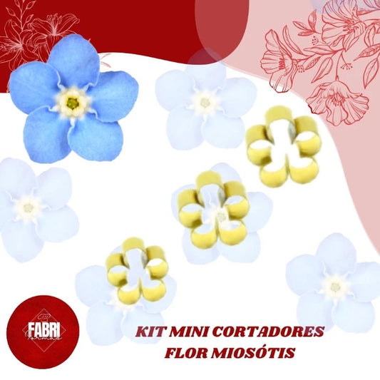KIT MINI CORTADORES FLOR MIOSOTIS