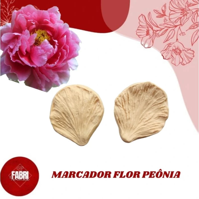 MARCADORES DE SILICONE FLOR PEÔNIA