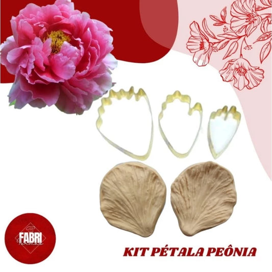 KIT MARCADORES E CORTADORES FLOR PEÔNIA