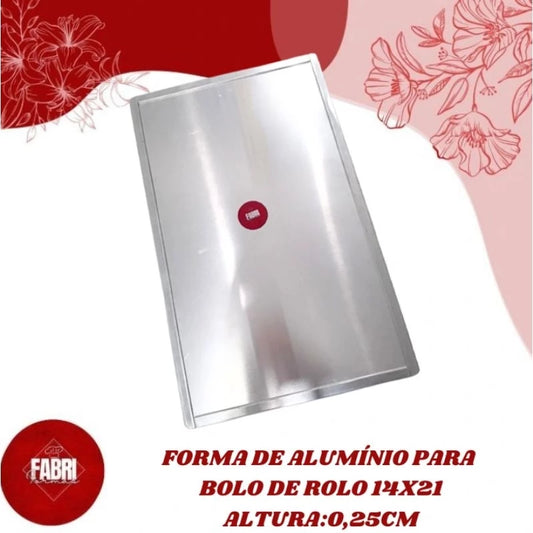 FORMA PARA BOLO DE ROLO PROFISSIONAL 14X21 ALTURA:0,25