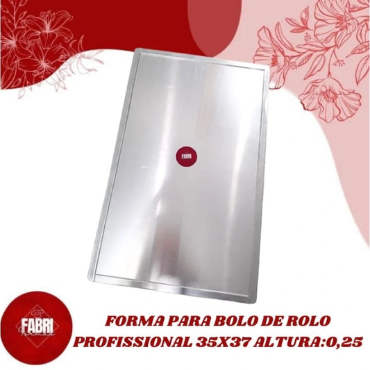FORMA PARA BOLO DE ROLO PROFISSIONAL 35X37 ALTURA:0,25CM