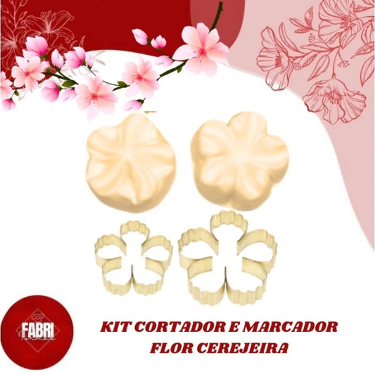 KIT CORTADOR E MARCADOR FLOR CEREJEIRA