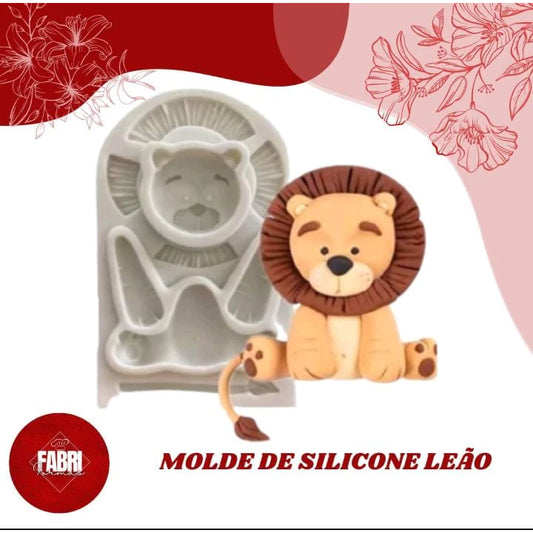 MOLDE DE SILICONE LEÃO-SAFARI-MOLDE PARA BISCUIT CONFEITARIA